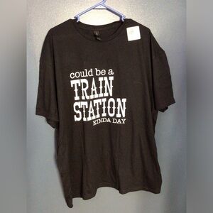 Gildan Dark Brown Crew Neck Short Sleeve T-Shirt (0087)